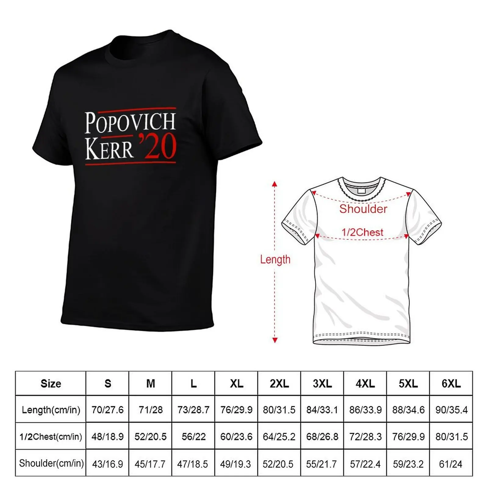 Popovich & Kerr for President 2020 T-Shirt t shirt for man t shirts for man cotton cotton t shirt man T-shirt