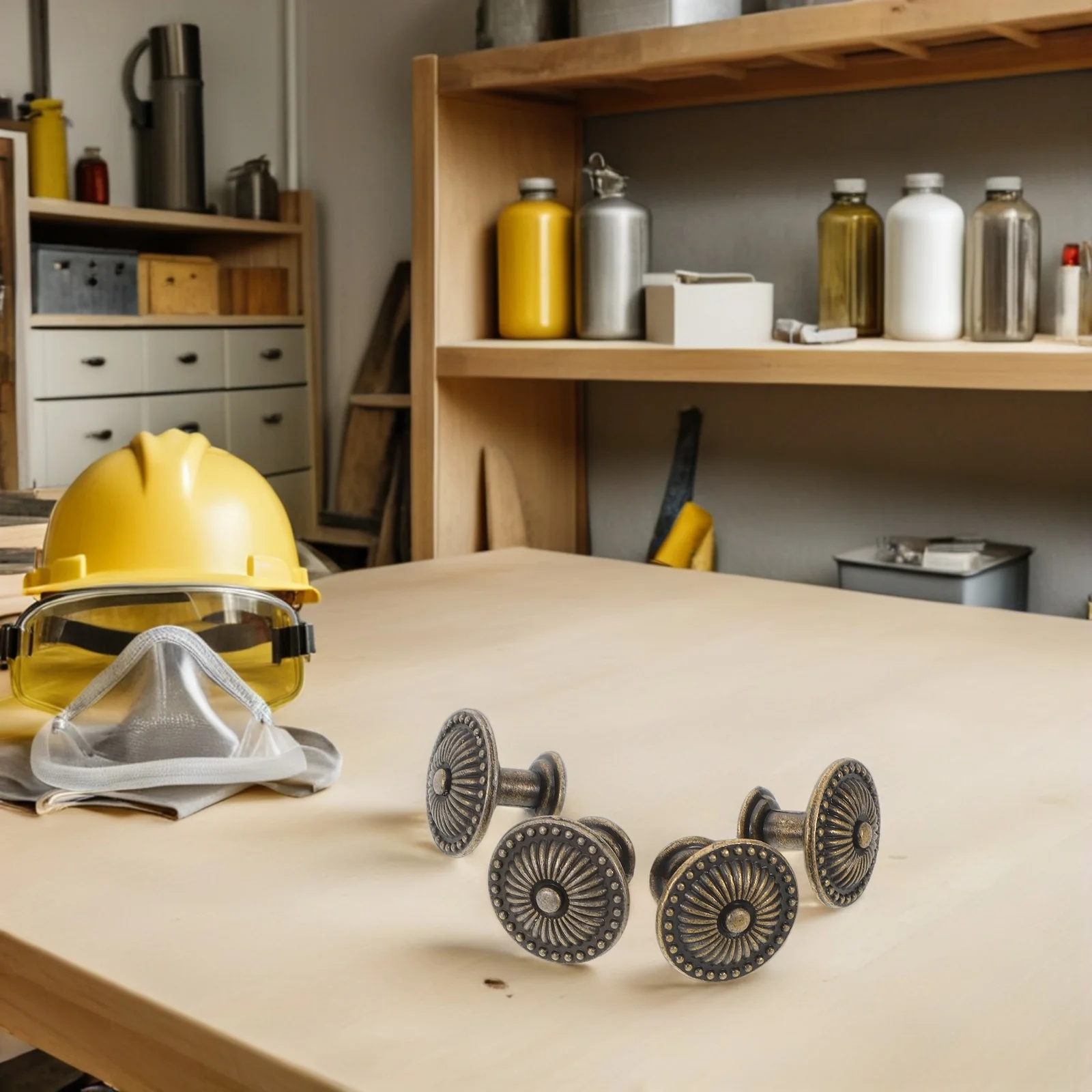 

8Pcs Solid Alloy Cabinet Knobs Drawer Pulls for Kitchen Furniture Retro Style Handles Drawer Pulls