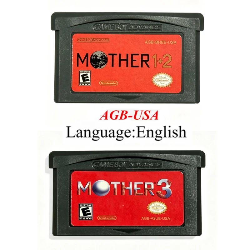 2026 4 Styles Mother English EUR GBA Series Game Cartridge 32-Bit Video Game Console Card Mother 1 2 3 Gray Shell for GBA NDS