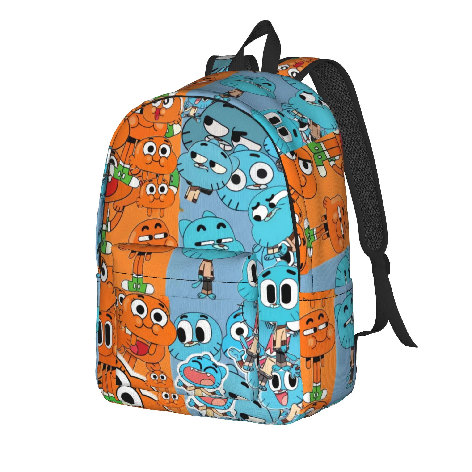 Gumball Gum Ball Watterson Amazing Cartoon Backpack  Sport Backpacks Boy Fun High School Bags Custom Pattern Rucksack