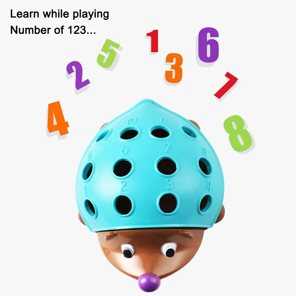   Spielzeug, Farbsortierung und Lernspielzeug für Feinmotorik, Pegboard-Puzzle in Igelform für die frühe Bildung von Kleinkindern