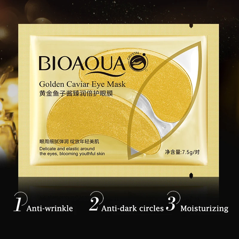 40pcs=20pairs BIOAQUA Crystal Collagen Eye Mask Moisturizing Firming Anti Dark Circle Eye Patches Sakura Skin Care for Eyes