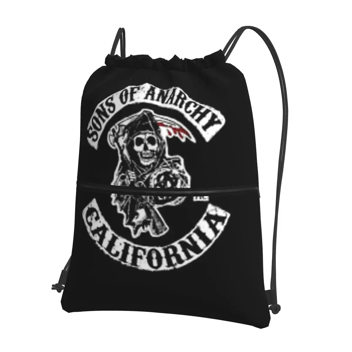 Soa Söhne der Anarchie tragbare Rucksäcke Kordel zug Tasche lässig Kordel zug Bündel Tasche Bücher taschen für Reises port Mann Frau