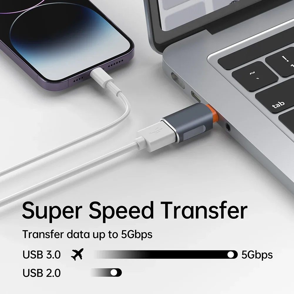 휴대용 USB 3.0 OTG 어댑터, 아이폰 14, 13, 12, 11 프로용, USB C 타입 커넥터, IOS용 USB 3.0 어댑터