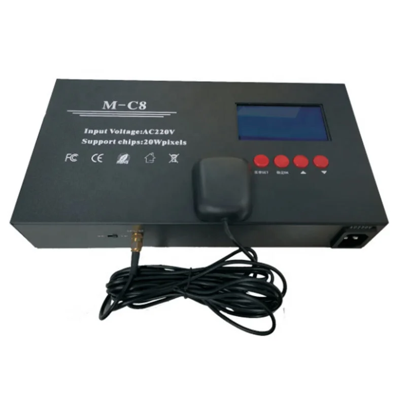 

Программируемый Controlador Pixel RGB — Modo Offline/Online con APP и Mando R-F, Salida Ethernet DMX SPI