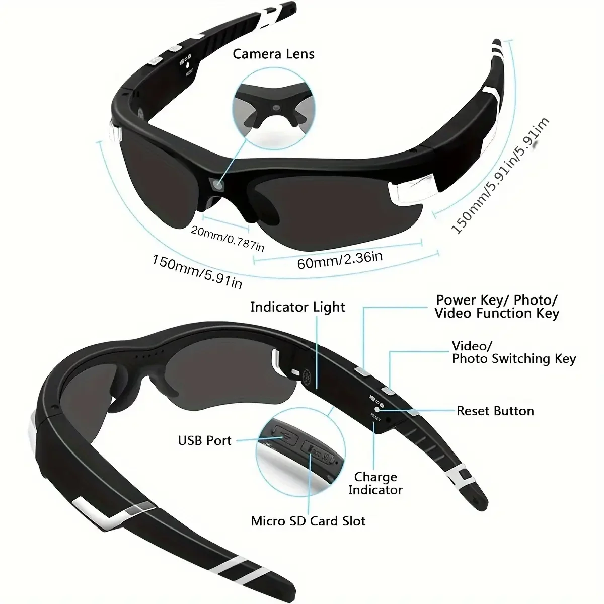 

cycling camera glasses road bicycle bike HD sports battery video recorder motion mic shooting low price cheap ultra hd action