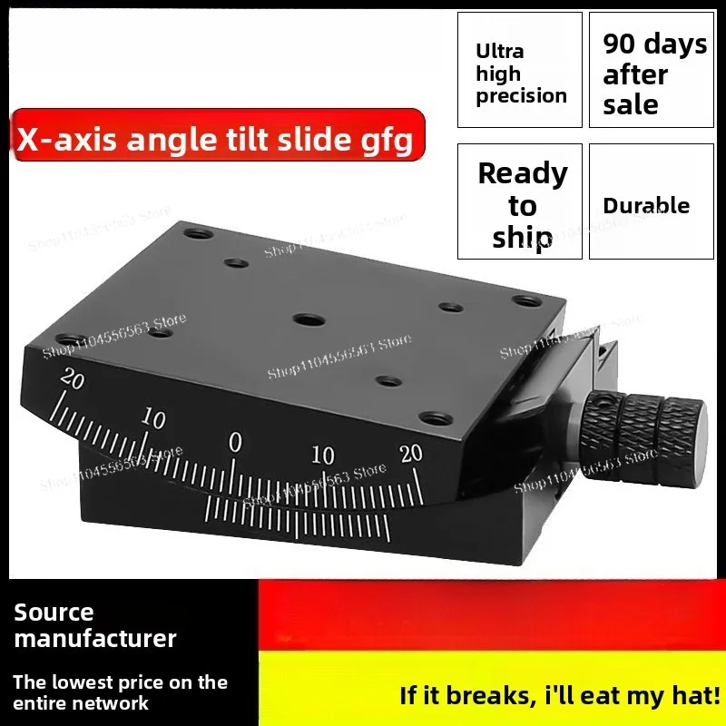 X Axis XY Axis  40mm GFWG40 GFG40 Sliding Table Manual Radian Angle Table Goniometer Swing Table Measurement Displacement Radian