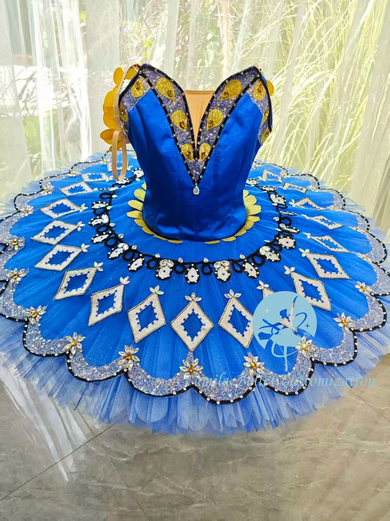 

High end customized royal blue Pharaoh's daughter ballet TUTU competition performance dress for adults and children