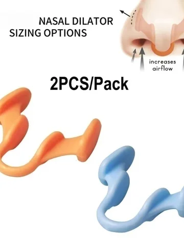 2pcs Mini Stop Snoring Device Silicone Elastic Nose Clip Anti-Snoring Supplies To Prevent Snoring Good Sleep