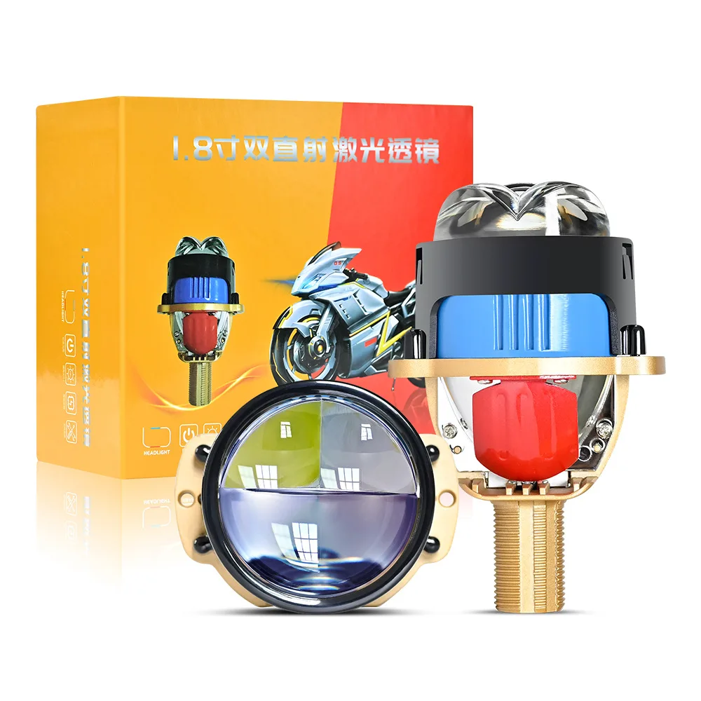 

1.8 inch LED direct laser lens headlight 65W dual light far and near light integrated car and motorcycle general headlight