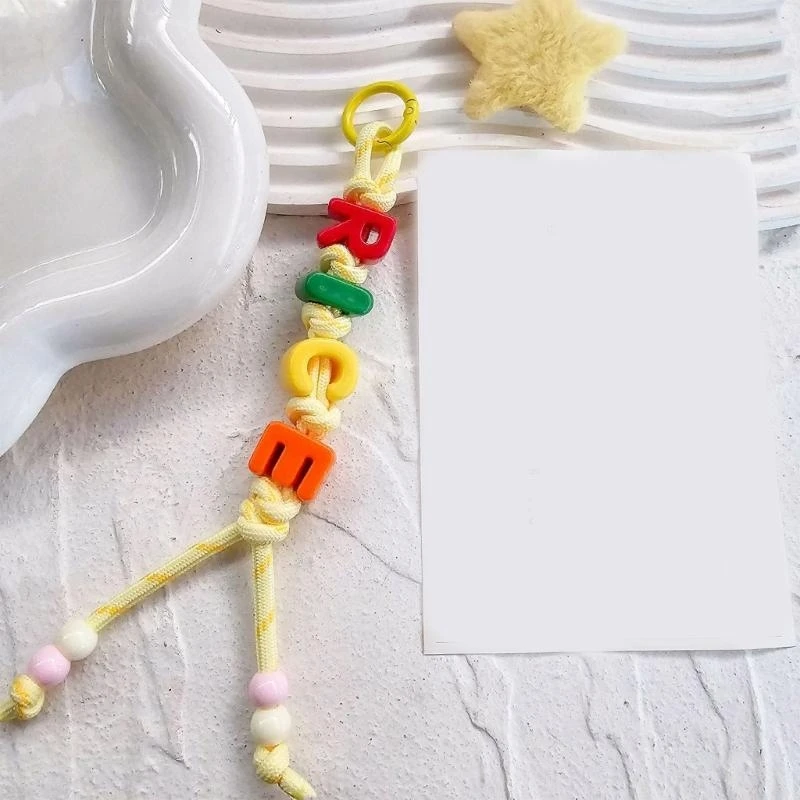  Unique Letter Bead Purse Charm Customizable Color Letter Bead Handbag Ornament Stylish Design Bag Decoration