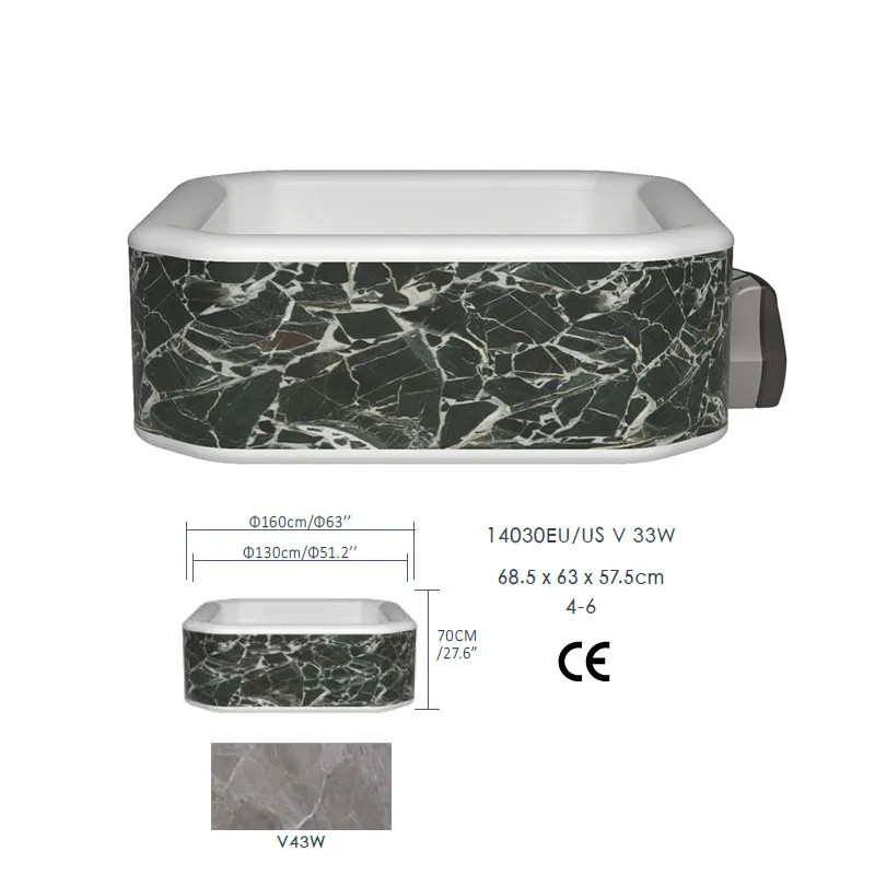 Jilong 14030EU jardín al aire libre Jetted hidromasaje bañera inflable Spa piscina grande 6 personas Spa caliente bañera masaje bañera para la familia