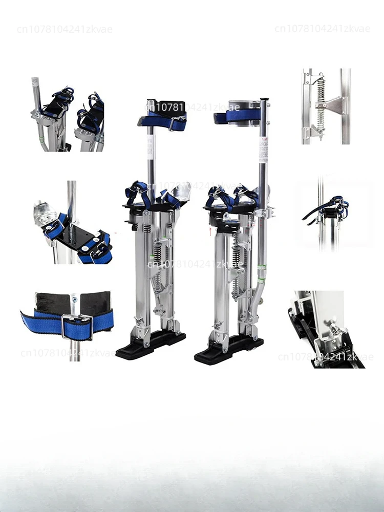 Drywall Stilts 36''-50'' Adjustable Aluminum Tool Stilts with Protective Knee Pads Non-Slip Work Stilts for Home