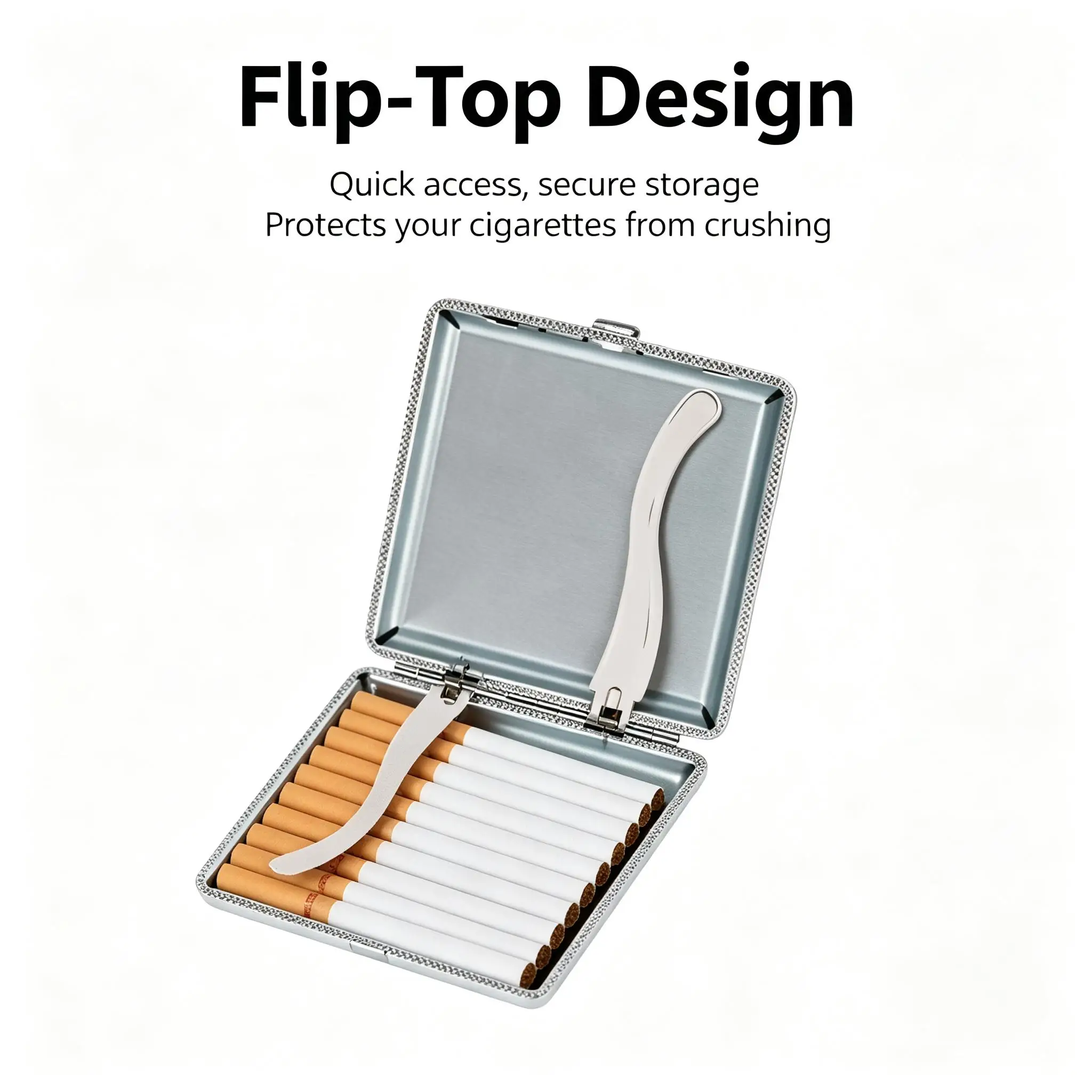 Cigarette Case with Pumpkin Field Print, Retro Halloween Design, Smooth Edges, Compact and Portable, Sturdy and Durable, Ideal Gift for Smokers