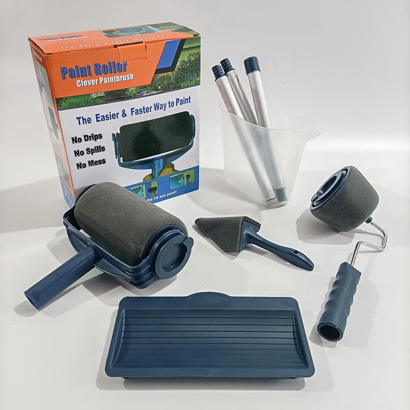

Набор кистей для рисования, набор инструментов для рисования стен для домашнего офиса, валик для рисования, кисть, принадлежности для рисования, набор из 7 предметов