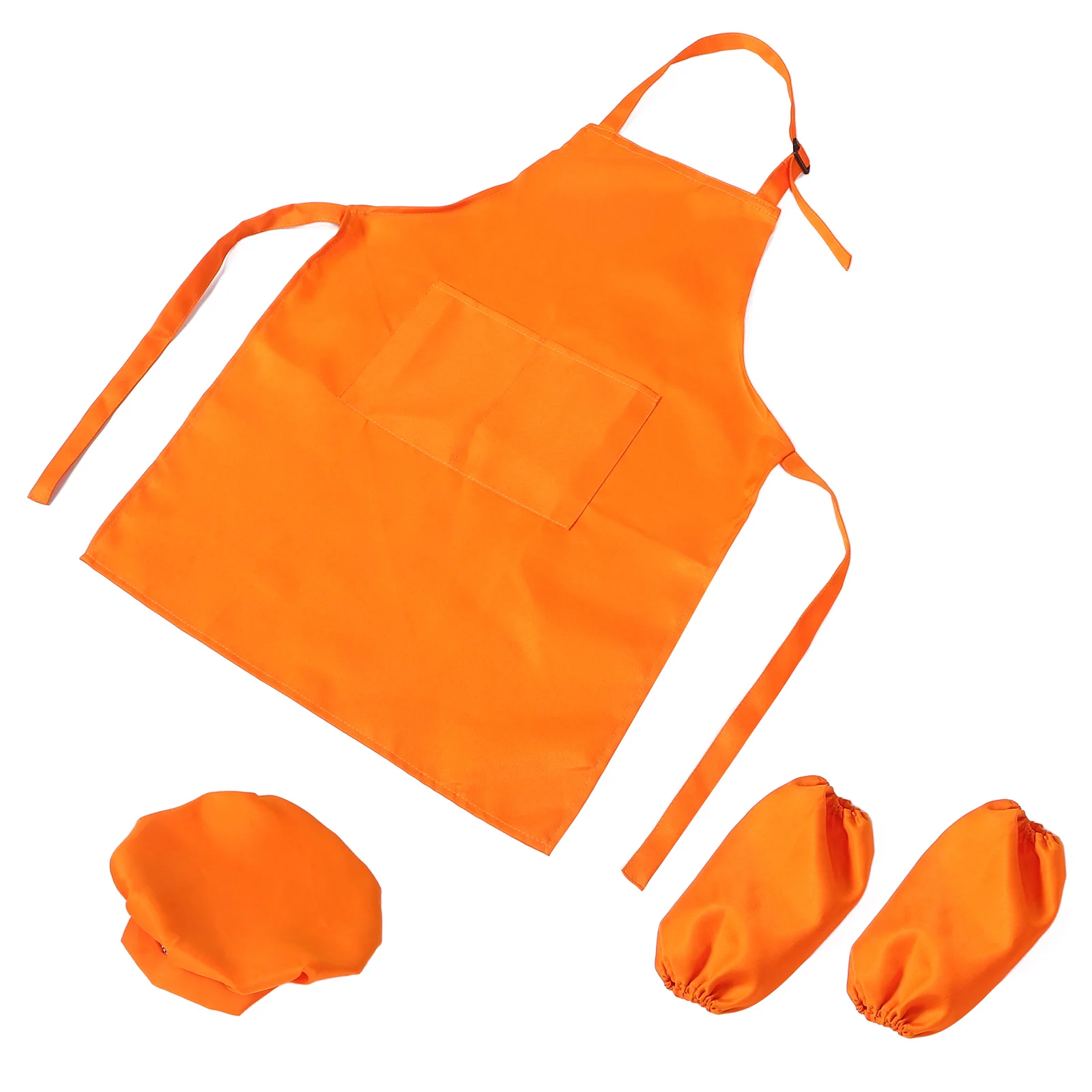

Children's Apron Sleeve Hat for Cooking Aprons Adjustable Painting Polyester Chef