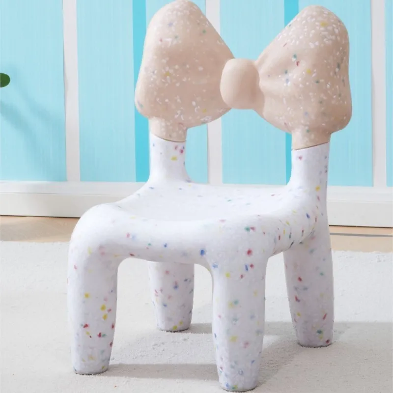 مومو القوس البراز المنزل الإبداعية الكرتون رياض الأطفال التعليم المبكر الأطفال مسند الظهر كرسي التعلم كرسي تغيير الأحذية البراز