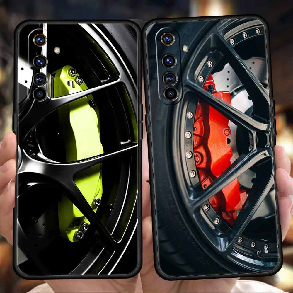 Sports Car Wheel Tire Speed Soft For Realme 9 Pro GT2 6 7 8 10 C11 C21Y C25 C35 GT Neo 2 3 3T Pro Plus 5G Shockproof Phone Cover