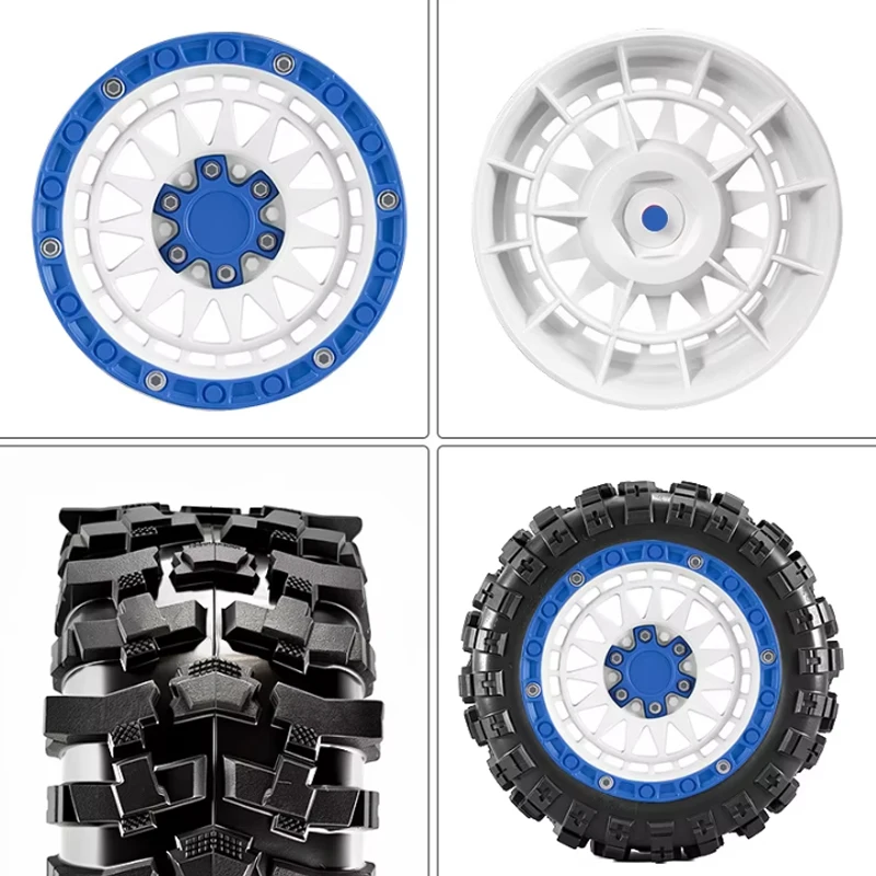 4PCS Off-Road Tires Wheels for 1/14 1/16 Traxxas Summit E-Revo Arrma Mini Kraton 3S MJX Hyper Go HBX Haiboxing Upgrade
