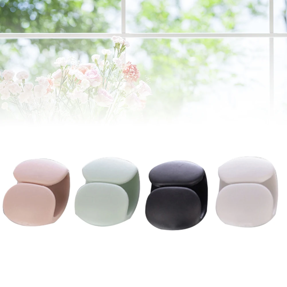 

4pcs Earphone Winder Mobile Phone Cable Buckle Multi-function USB Cable Wire Clamp Cable Clamp Set (Random Color)