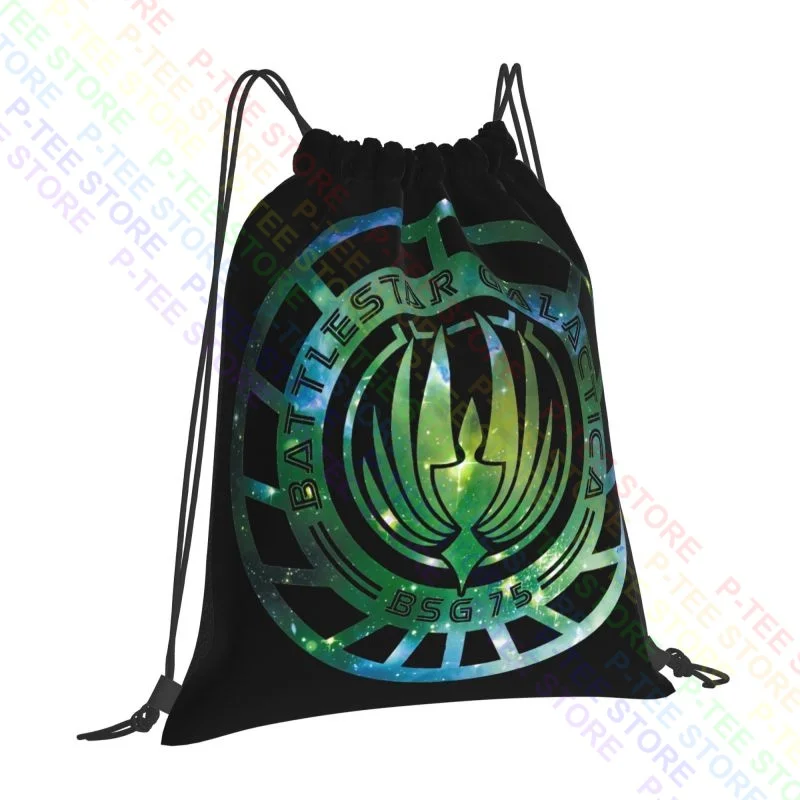 Battlestar Galactica Galaxy Emblem Drawstring Bags Gym Bag Gym Foldable Personalised Multi-function