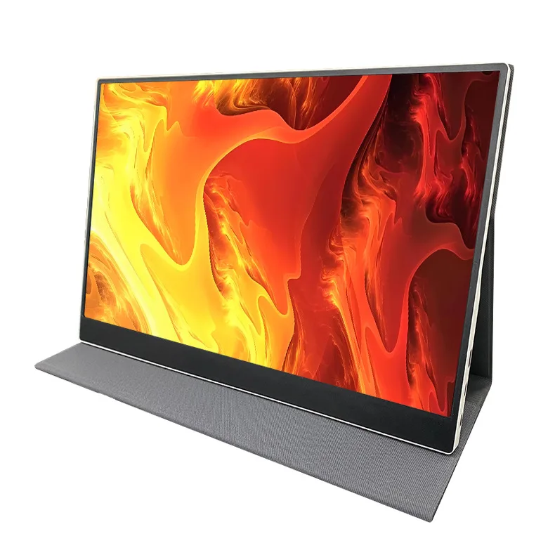 15.6-Inch IPS 16:9 Portable Dual Screen Display With LED Backlit 60Hz Refresh Rate 1080p Built-in Speaker Type C Interface