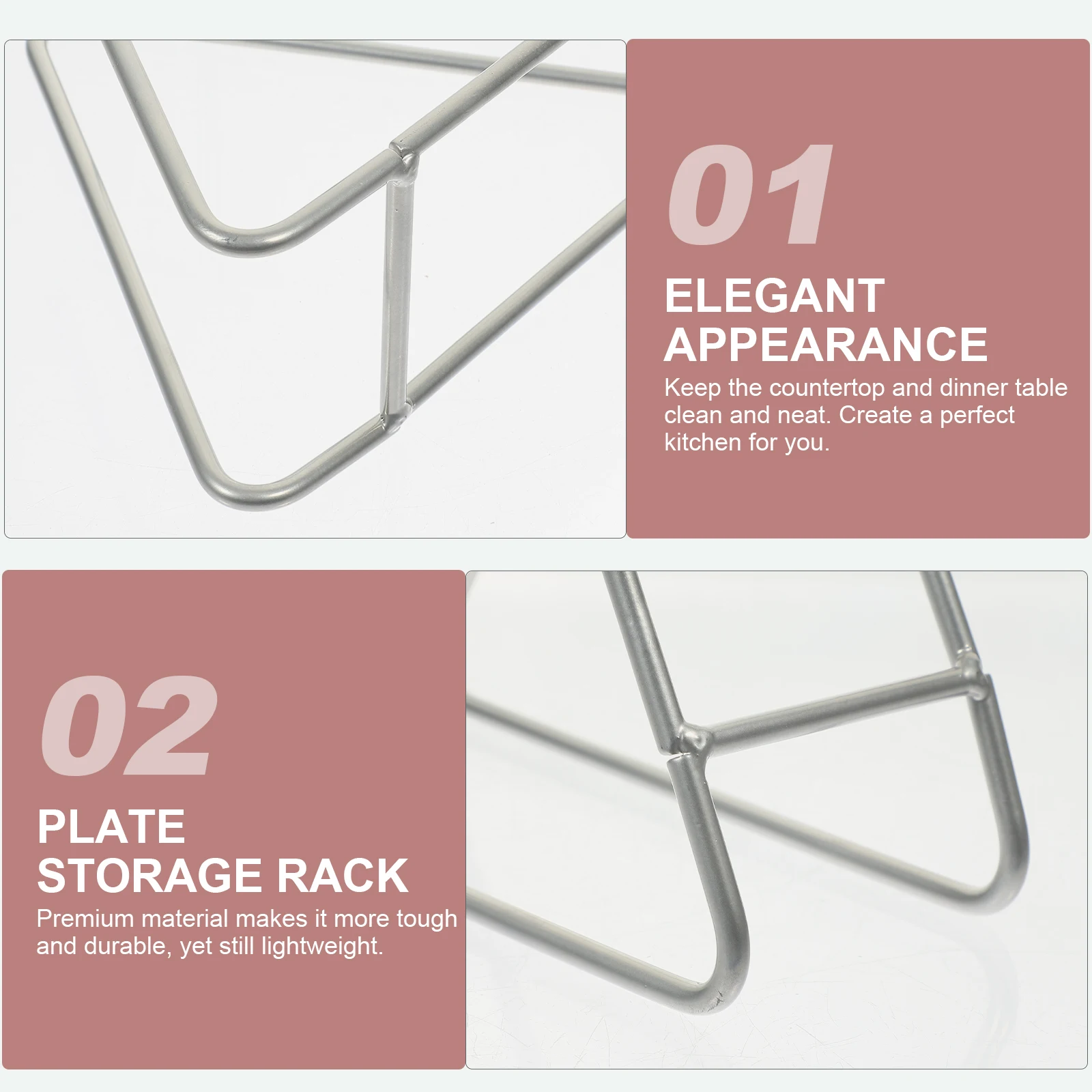 

Kitchen Shelf Dish Holder Tableware Storage Rack Drying Utensil Iron Small Drainer Tray