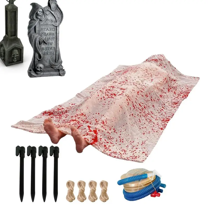 

Dead Body Props Scary Hallowmas Back from the Grave Dead Body Prop Halloween Decoration Dead Victims Body Bag for Haunted House