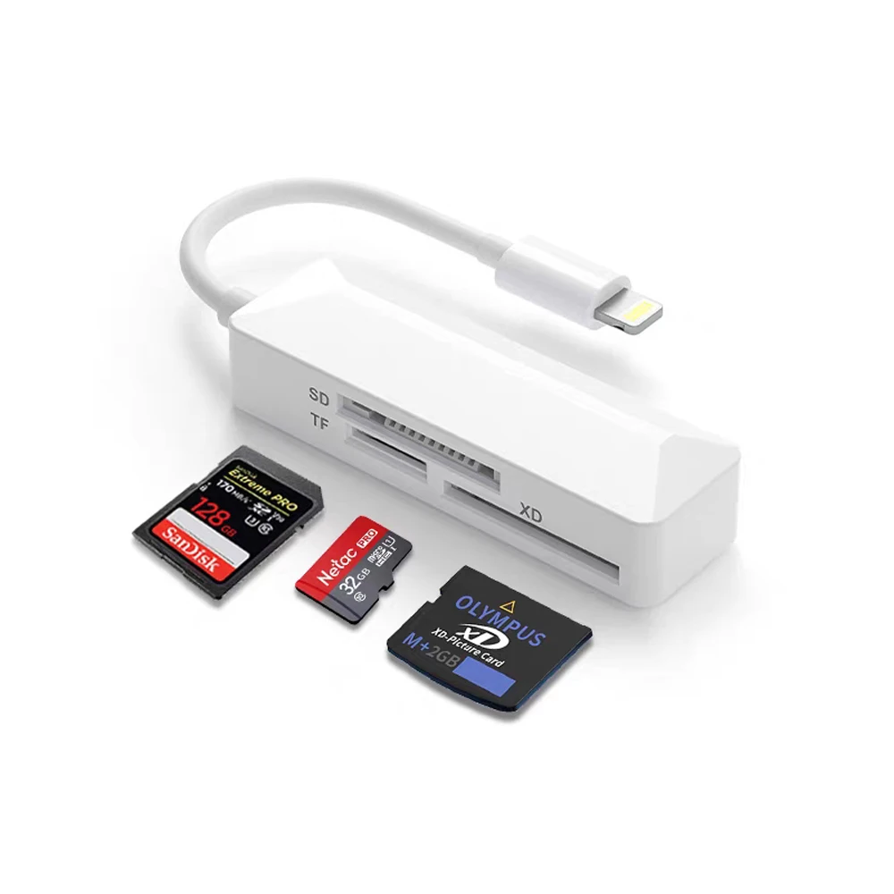 Multi functional Integrated Computer XD Card Reader Suitable for Olympus/iPhone OTG Converter CCD/SD/TF/MS Card