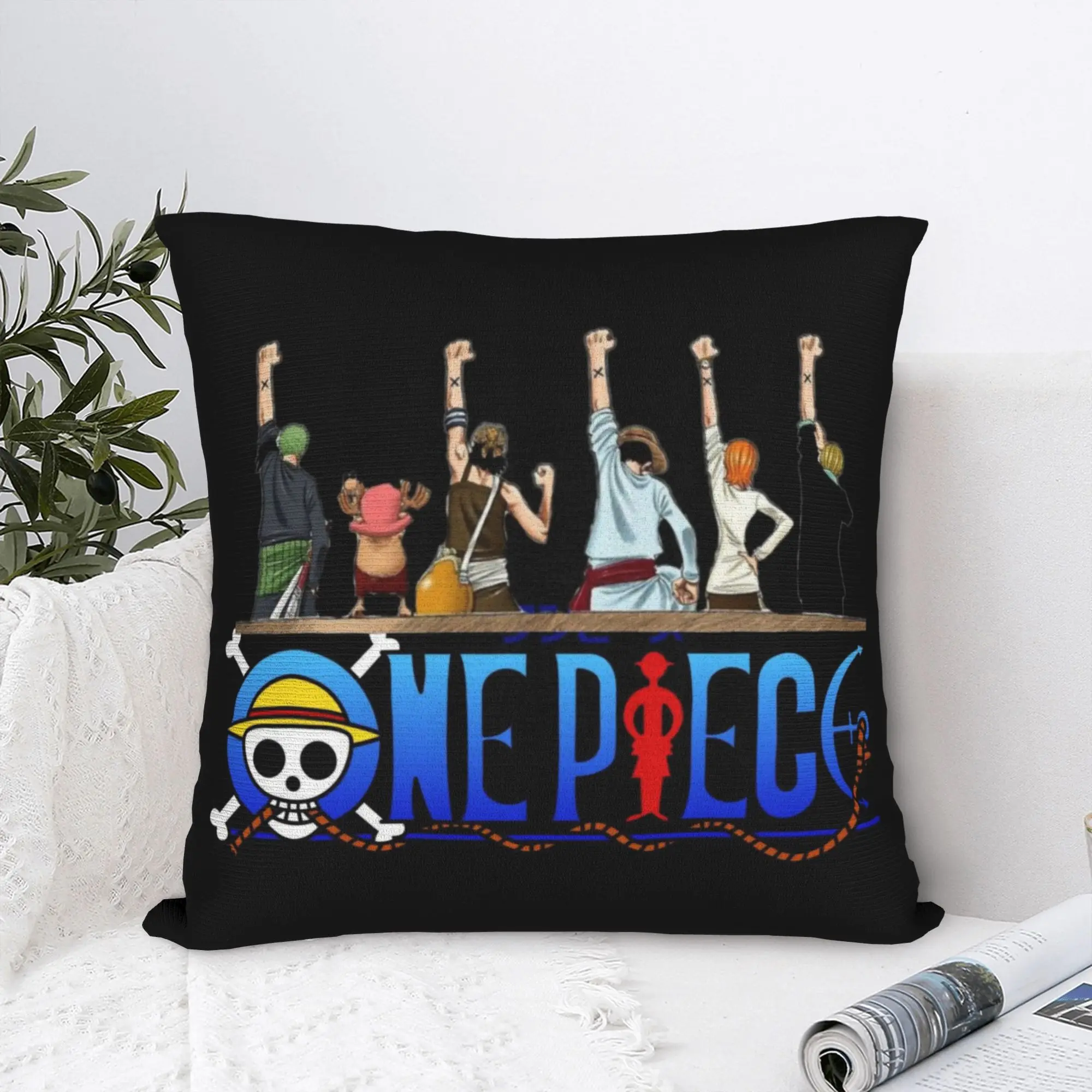 Anime One P-Pieces Nordic Pillow Cover Decoracion Salon Case  Sofa Cushion