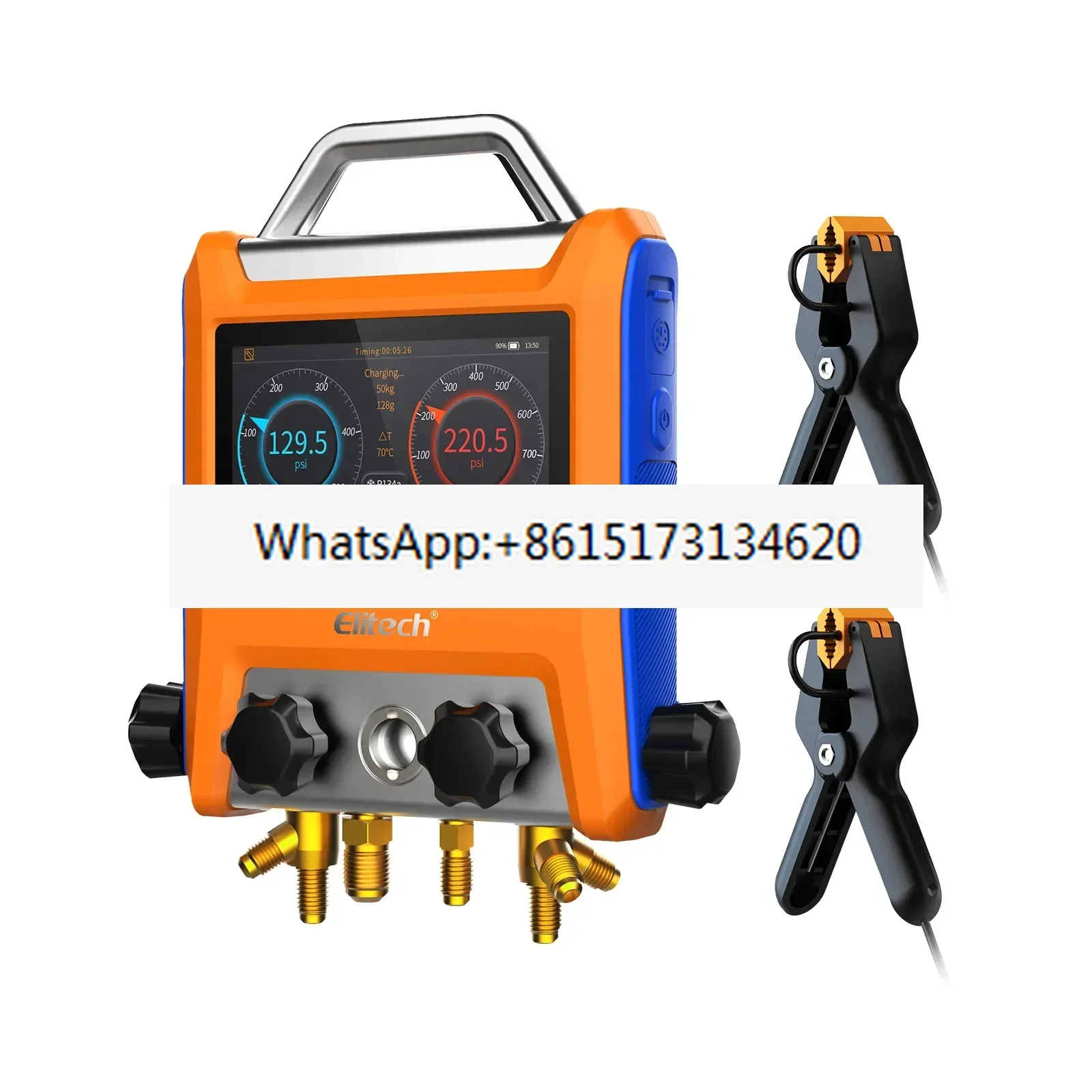 Elitech EMG-40V Intelligentes digitales Verteiler-Set с 4 Ventilen и 5 разъемами Smart-Touchscreen-HVAC-Messgerät с Bluetooth Elitech EMG-40V Intelligentes digitales Verteiler-Set с 4 Ventilen и 5 разъемами Smart-Touchscreen-HVAC-Messgerät с Bluetooth