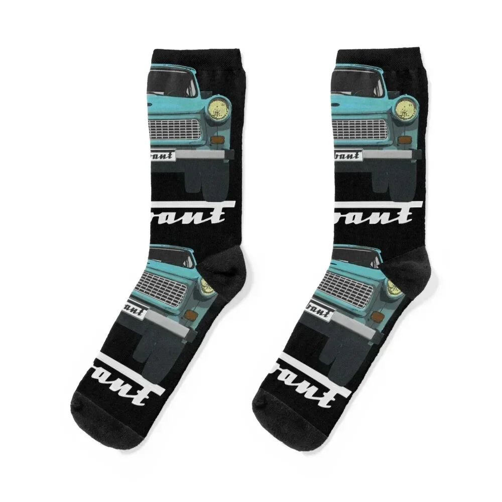 

Trabant 601 blue (on black) Socks winter thermal christmas gifts anti slip football designer Luxury Woman Socks Men's