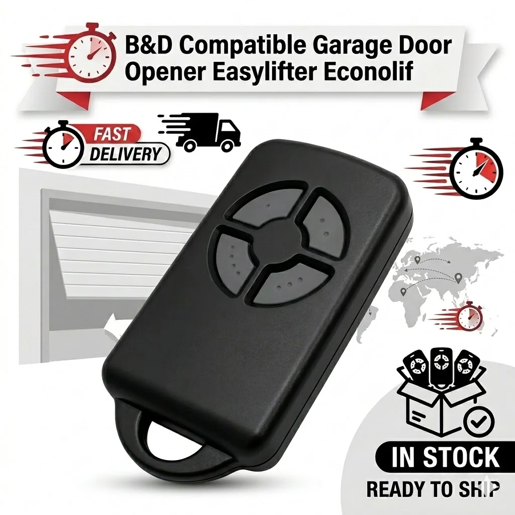 

B&D BnD B and D For Rolling Code Easylifter Econolif Cad4 Cad5 Cadp Garage Door Opener 433MHz Handheld Transmitter ﻿