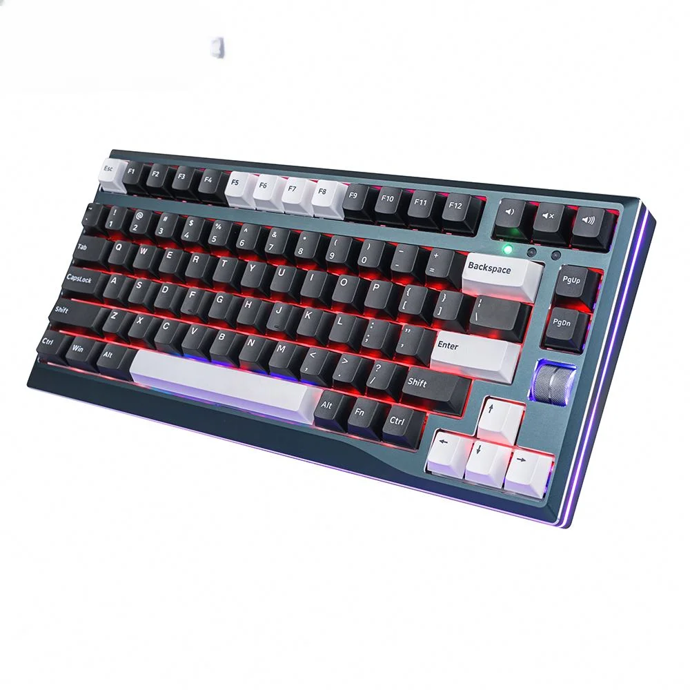 for Diy 80% Qmk Via Wireless Mechanical Keyboard Kit With Hotswap Pcb Aluminum Case