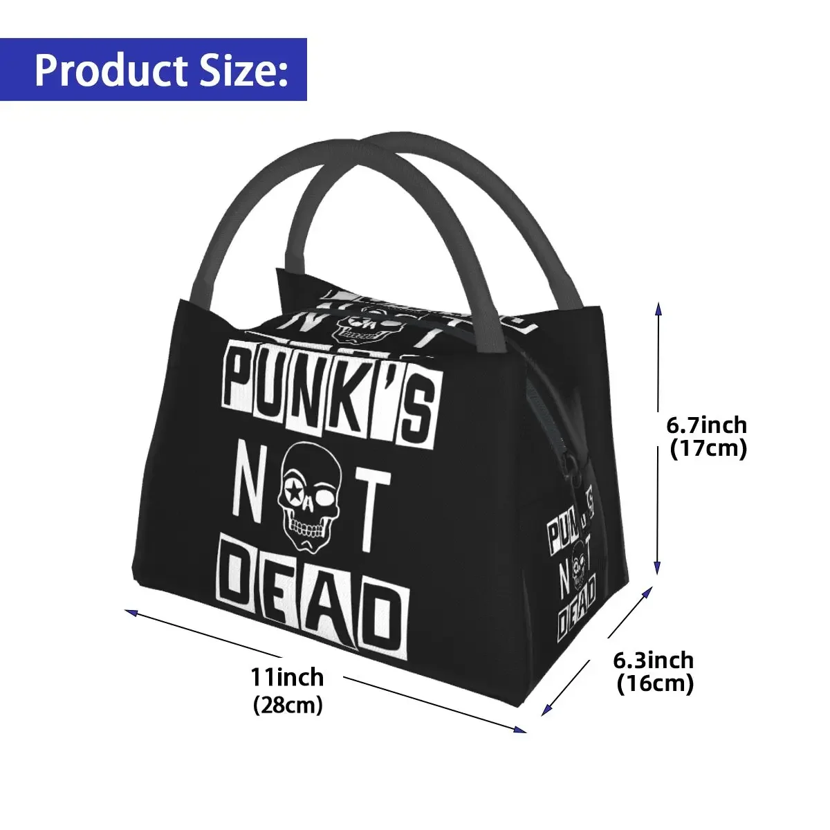 Best Punks Not Dead Pablho Music Lunch Bags Insulated Bento Box Lunch Tote Picnic Bags Thermal Bag for Woman Children School