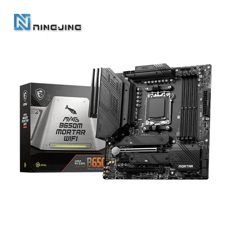 MAG B650M MORTAR WIFI MSI New Micro-ATX AMD B650 DDR5 6400+(OC) MHz M.2 USB3.2 192G Double Channel Socket AM5 Motherboard