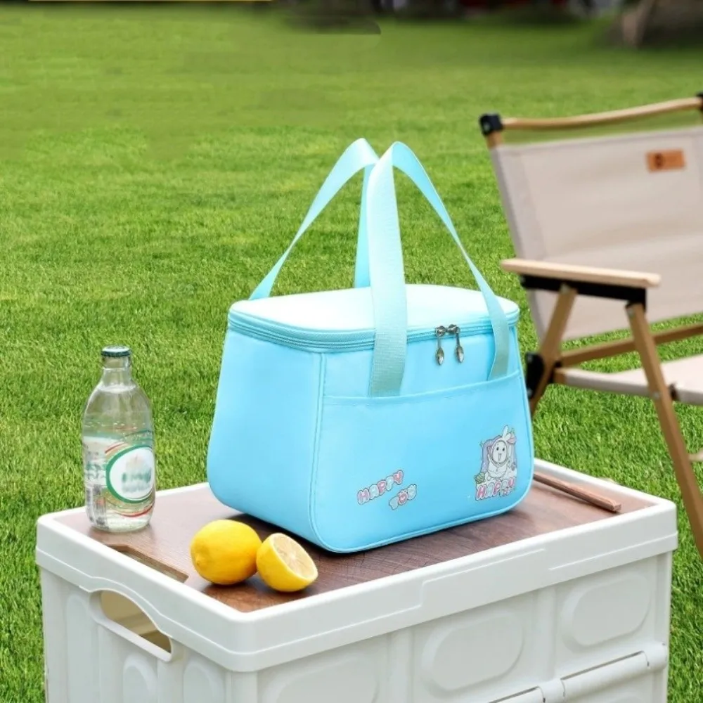 

Simple Cute Insulated Thermal Bag Office Worker Large Capacity Cartoon Lunch Bag Student Waterproof Picnic Handbag Storage Pouch