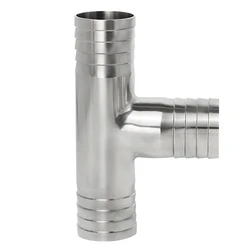 12.7 16 19 25 32 38 45 51Mm Slang Weerhaak Staart 304 Roestvrijstalen Sanitaire Buisfitting T 3 Manieren Connector Splitter Homebrew