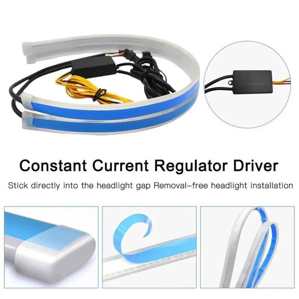 

Universal 12V RGB LED Strip Dynamic Flow Effect Multi Color Atmosphere Foot Light APP Control Turn Signal Lamp Moto