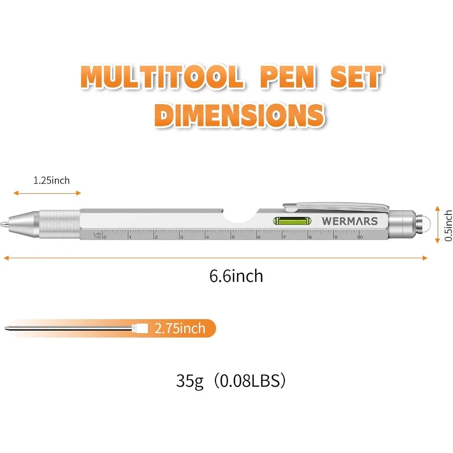 مواد تخزين للبالغين - قلم متعدد المهام عملي 9 في 1 للرجال هدية مثالية لعيد الميلاد للأب والزوج أو الجد #5