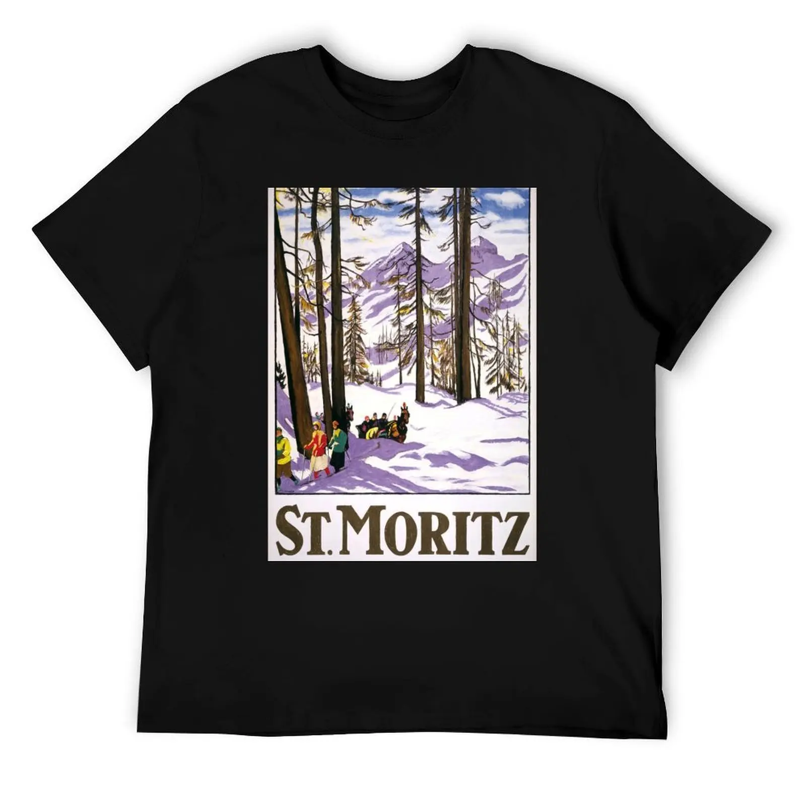 

retro st moritz vintage reclame T-Shirt t shirts for man pack white anime t shirts oversize T-Shirt