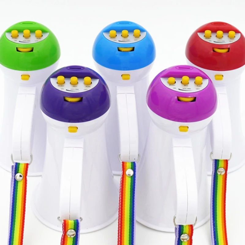 Megafono portatile pieghevole portatile altoparlante amplificatore registratore Bullhorn