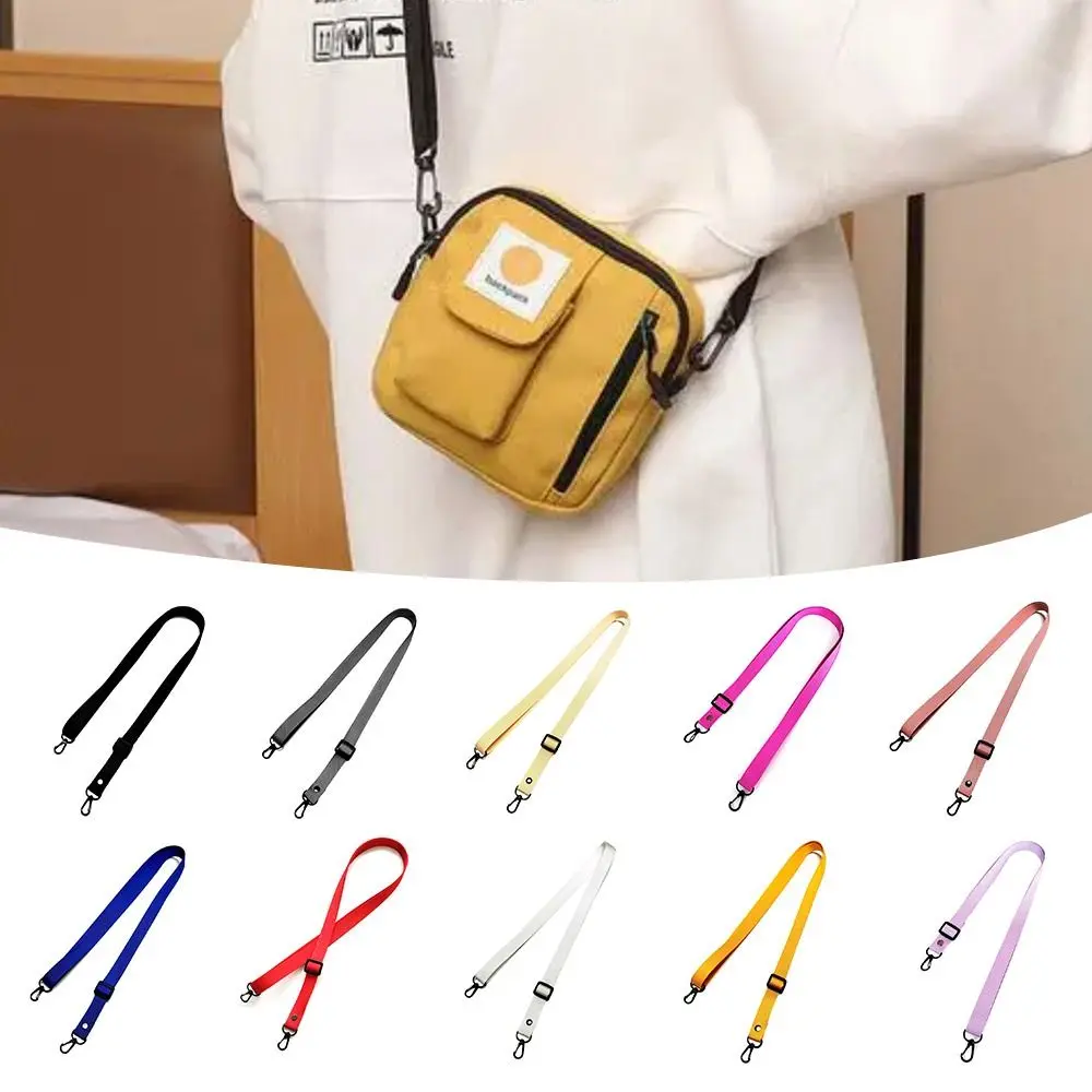 Portable Nylon Shoulder Strap Lanyard Replacement Adjustable Crossbody Bag Strap Solid Color Shoulder Bag Belt Bag Accessories