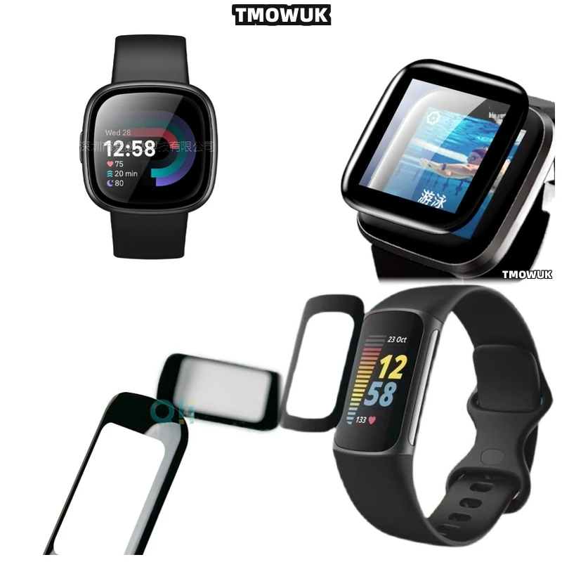 

For Fitbit Sense 2 Versa3 2 4 Inspire 3 Charge 6 5 Soft 3D Curved PMMA Screen Film Anti-Scratch