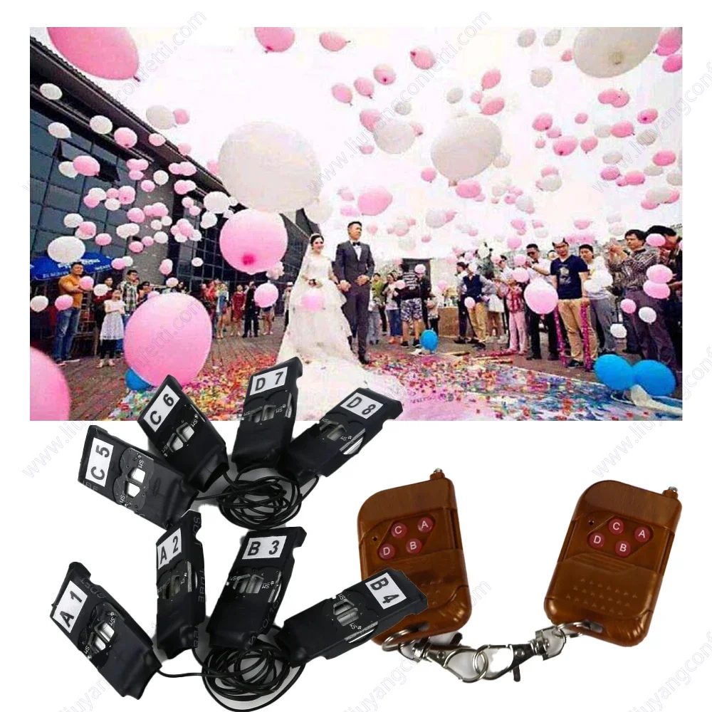 

Remote Control Wireless Sequential Flying Balloon Blasting Device Party Stage Wedding Celebration Launch System Openning Event