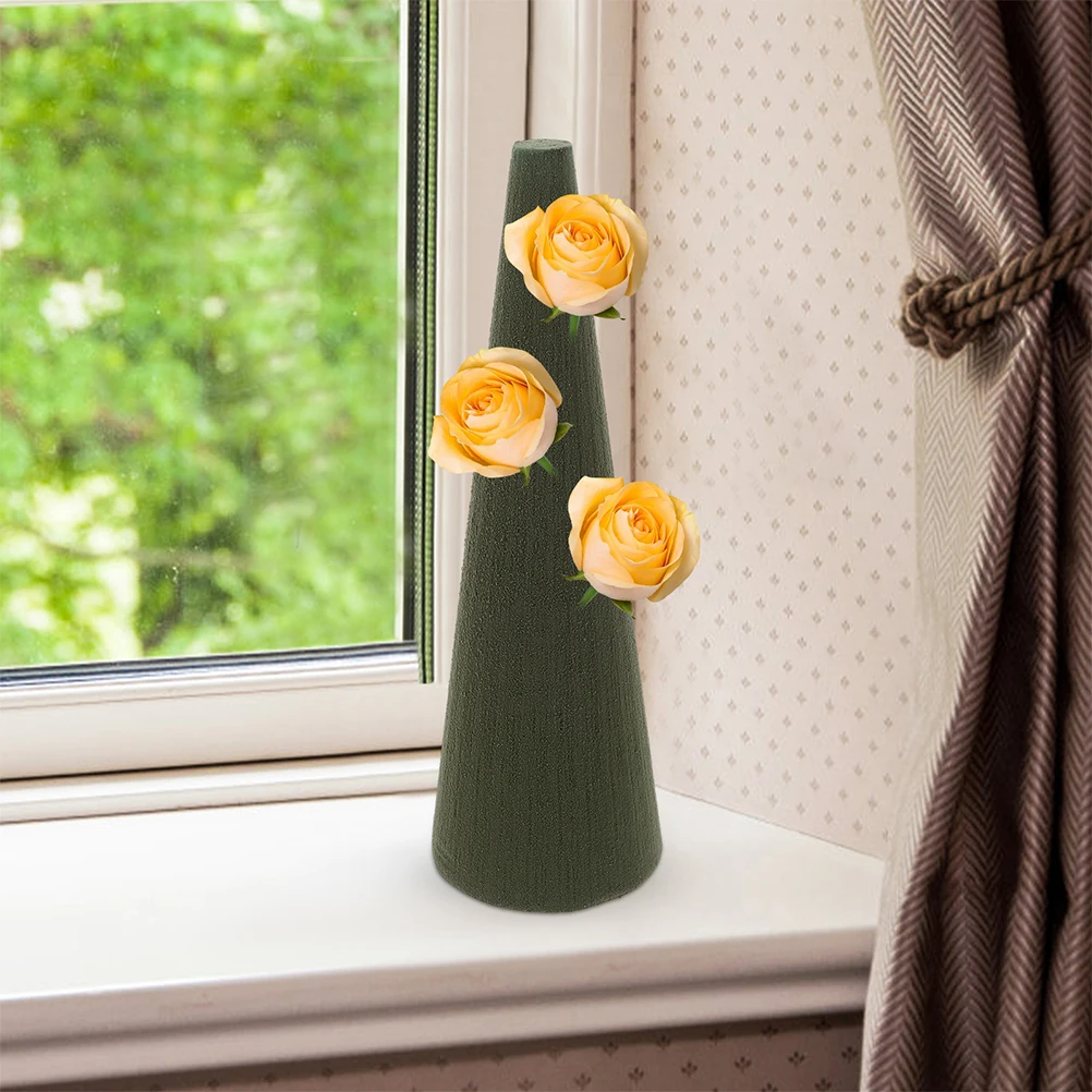 

4Pcs Flower Mud Floral Foam Blocks Cone Shape DIY Material High Density Durable for Fresh Artificial Flower Arrangement