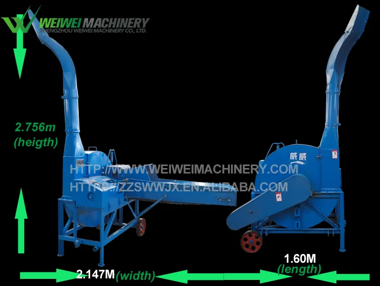 China Weiwei Machinery Large Size 9ZP Grass Chopper Machine Brand New Condition