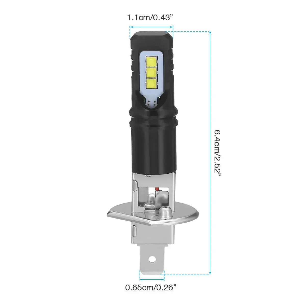 2x H1 160W 6000K 6000LM Super Bright White DRL LED Headlight Bulb Kit High Beam 2525 Chips Fog Lamp Driving Light  For Auto 12v