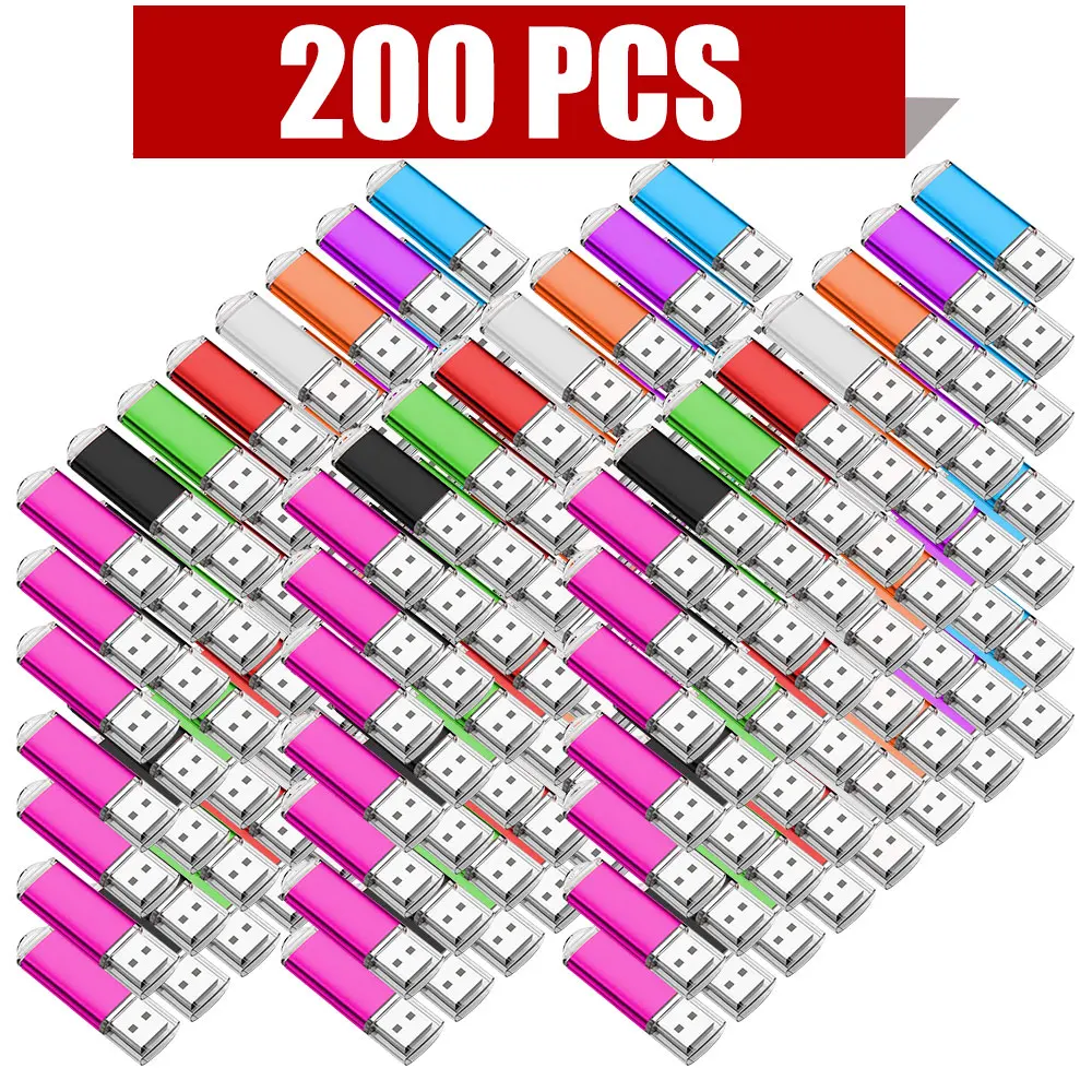 

200Pcs/lot USB 2.0 Flash Drive 4GB 8GB Pen Drive 128M Usb Stick 1GB 2G Pendrive 16GB Memory Flash 32GB U Disk Free Custom Logo