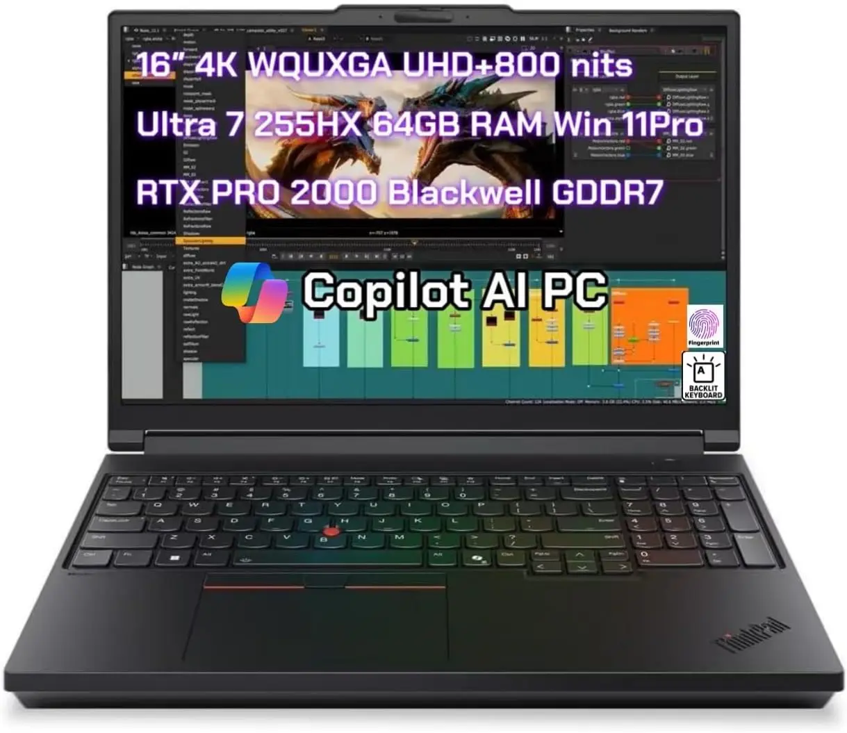

Новый ноутбук-рабочая станция ThinkPad P16 Gen 3, 20-ядерный процессор Ultra 7 255HX, 64 ГБ ОЗУ, 2 ТБ SSD, RTX PRO 2000 Blackwell GDDR7, веб-камера